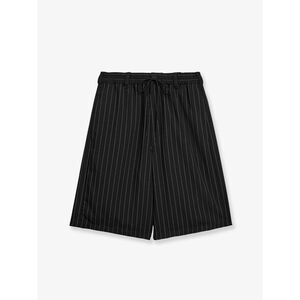 Adidas Y-3 Men Pinstriped Fabric Bermuda Shorts